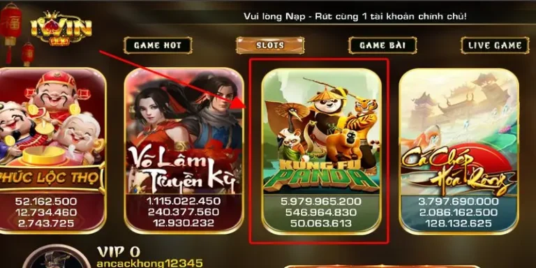 Kungfu Panda IWIN, trò nổ hũ thưởng đỉnh cao, cảm hứng từ nhân vật gấu trúc Po